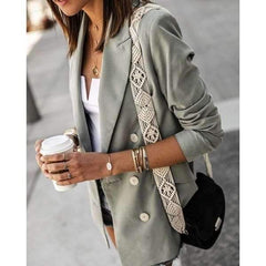 Pure Long sleeve Fastener Lapel Blazer