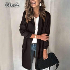 Pure Long sleeve Lapel Fake pocket Coats