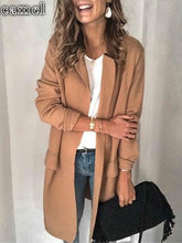 Pure Long sleeve Lapel Fake pocket Coats