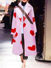 Fashion Print Lapel Long sleeve Coats