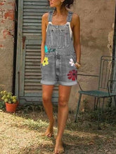 Fashion Casual Print Jeans Jumpsuits