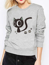 Fashion Cartoon print Round neck Long sleeve T-Shirts