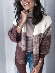 Loose Knit Gored Sweater Coat