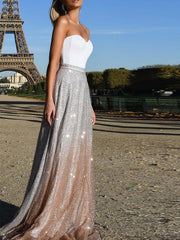 Sexy Sleeveless Tube Top long Dress Evening Dresses