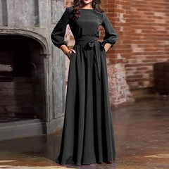 Fashion Pure Lacing Round neck Long sleeve CiciCloth