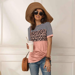 Fashion Round neck Gored Short sleeve T-Shirts