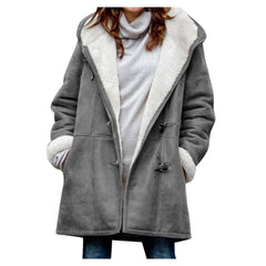 Fashion Casual Pure Plush Long sleeve Hoodie Coats