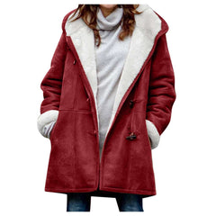 Fashion Casual Pure Plush Long sleeve Hoodie Coats
