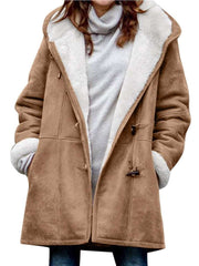 Fashion Casual Pure Plush Long sleeve Hoodie Coats