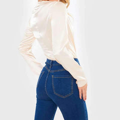 Pure One shoulder Long sleeve Blouse