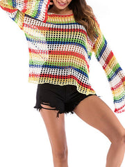 Colorful Autumn Woman Sweet Sweater