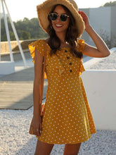 Pure Square collar Falbala Backless Shift Dresses
