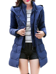 Comfortable Hooded With Pockets With Zips Overcoat