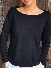 Dashion Pure Backless Round neck Lace Long sleeve T-Shirts