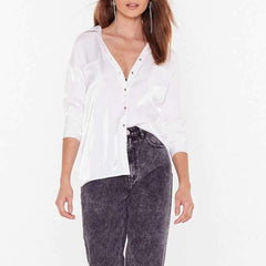Casual Loose Lapel Long sleeve Blouses