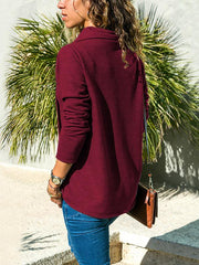 Fashion Plus Size Slanted Hook Casual T-shirt