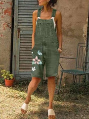 Fashion Casual Embroider Jeans Jumpsuits