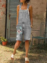 Fashion Casual Embroider Jeans Jumpsuits