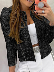 Round neck bling bling coats blazers