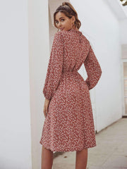 Fashion Point print Long sleeve Skater Dresses