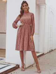 Fashion Point print Long sleeve Skater Dresses