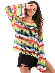 Colorful Autumn Woman Sweet Sweater