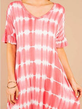 Casual Stripe V neck Short sleeve Shift Dresses
