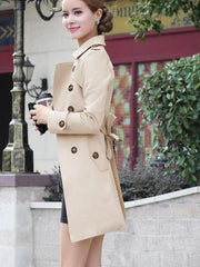 Women Fashion Lace Trench Coats