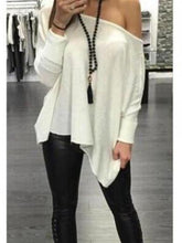 Asymmetric Hem Skew Neck T Shirt
