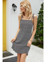 Fashion Print Vest Sleeveless Shift Dresses