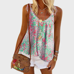 Fashion Print Round neck Vest T-Shirts