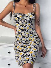 Sexy Vest Print Sleeveless Skater Dresses