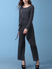 New Autumn Round Neck Three Colors Comfort Long Sleeve Long Suits