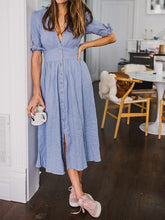 Elegant Plain V Neck Bowknot tie sleeve Big Hem Maxi Dresses