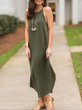 Women Sext Halter Sleeveless Sling Maxi Dress