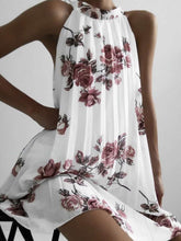 Casual Print Half collar Sleeveless Shift Dresses