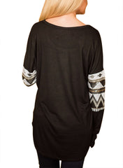 Christmas Reindeer Floral Long sleeve T-shirt
