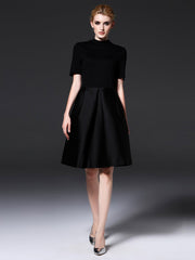 New Fashion Plus LEyo Black Skater Evening Dresses