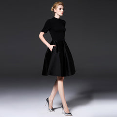 New Fashion Plus LEyo Black Skater Evening Dresses