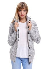 Fashion Knit Single-breasted Hoodies & Sweatshirts