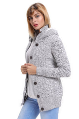 Fashion Knit Single-breasted Hoodies & Sweatshirts