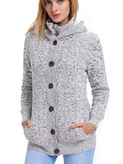 Fashion Knit Single-breasted Hoodies & Sweatshirts