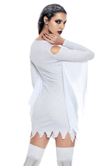 Fashion Halloween Ghost Bat Zigzag Dress