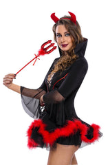Fashion Halloween High collar Demon suit