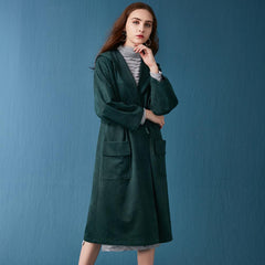 New Autumn Women Pure long Hat Trench Coats