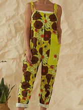 Casual Print Vest Sleeveless Jumpsuits