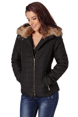 Women Fur collar Long sleeve Coats