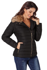 Women Fur collar Long sleeve Coats