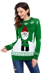 Christmas Knit Round neck Long sleeve Sweaters