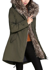 Women New Hoodies Fur collar Coats